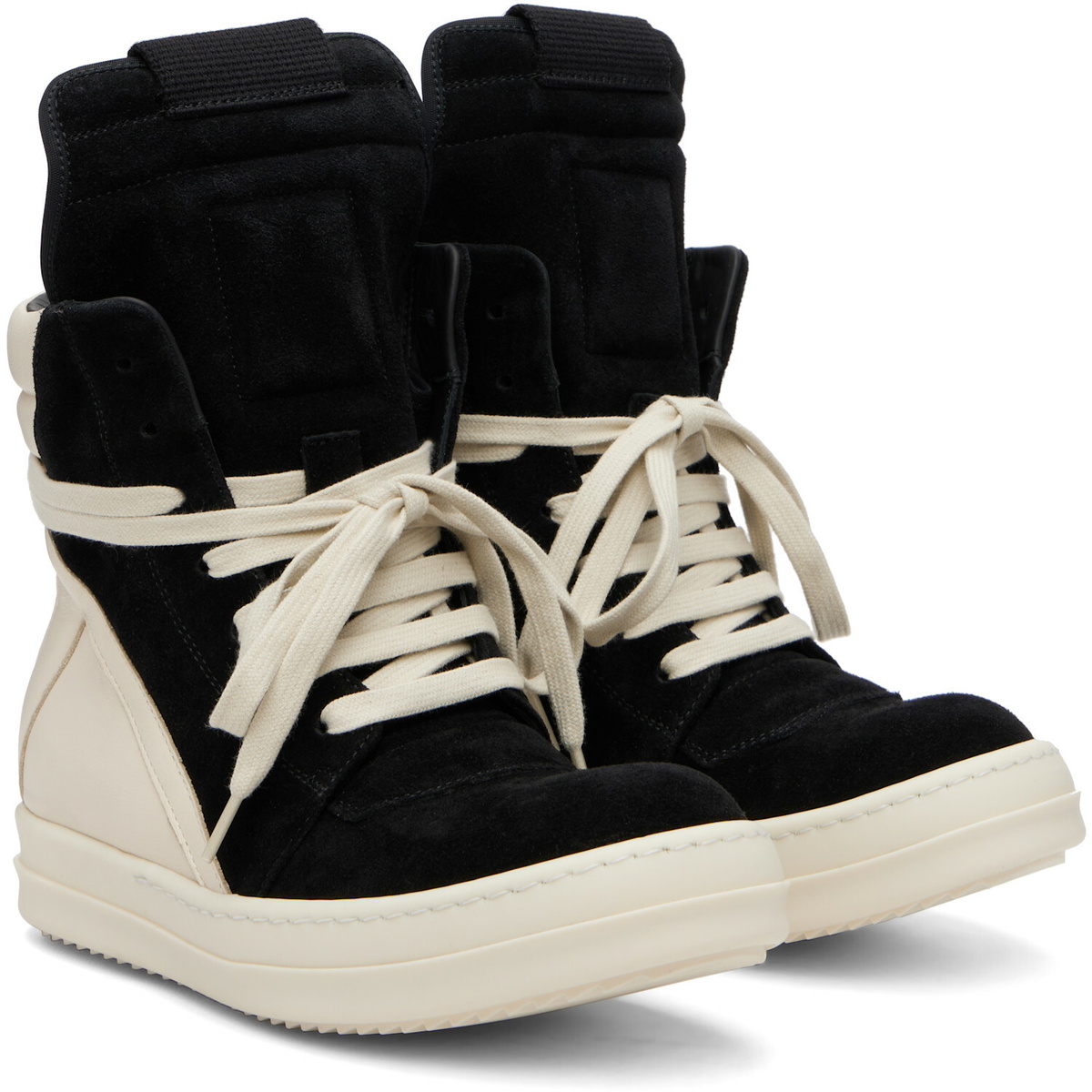 Rick Owens Black Tower Geobasket Sneakers
