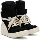 Rick Owens Black Tower Geobasket Sneakers