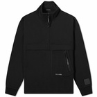 C.P. Company Men's Metropolis Tech Pocket Quarter Zip in Black