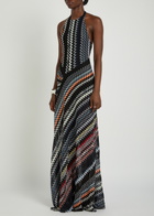 Missoni Chevron Fine-knit Maxi Dress Multicoloured