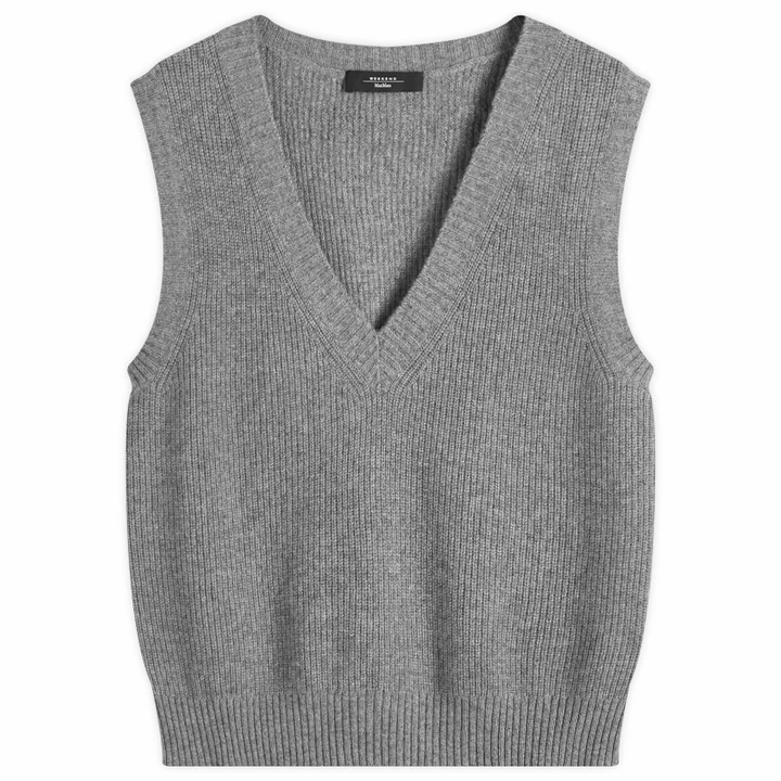 Photo: Weekend by Max Mara Women's Knitted Waistcoat Vest in Medium Grey