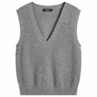 Weekend by Max Mara Women's Knitted Waistcoat Vest in Medium Grey