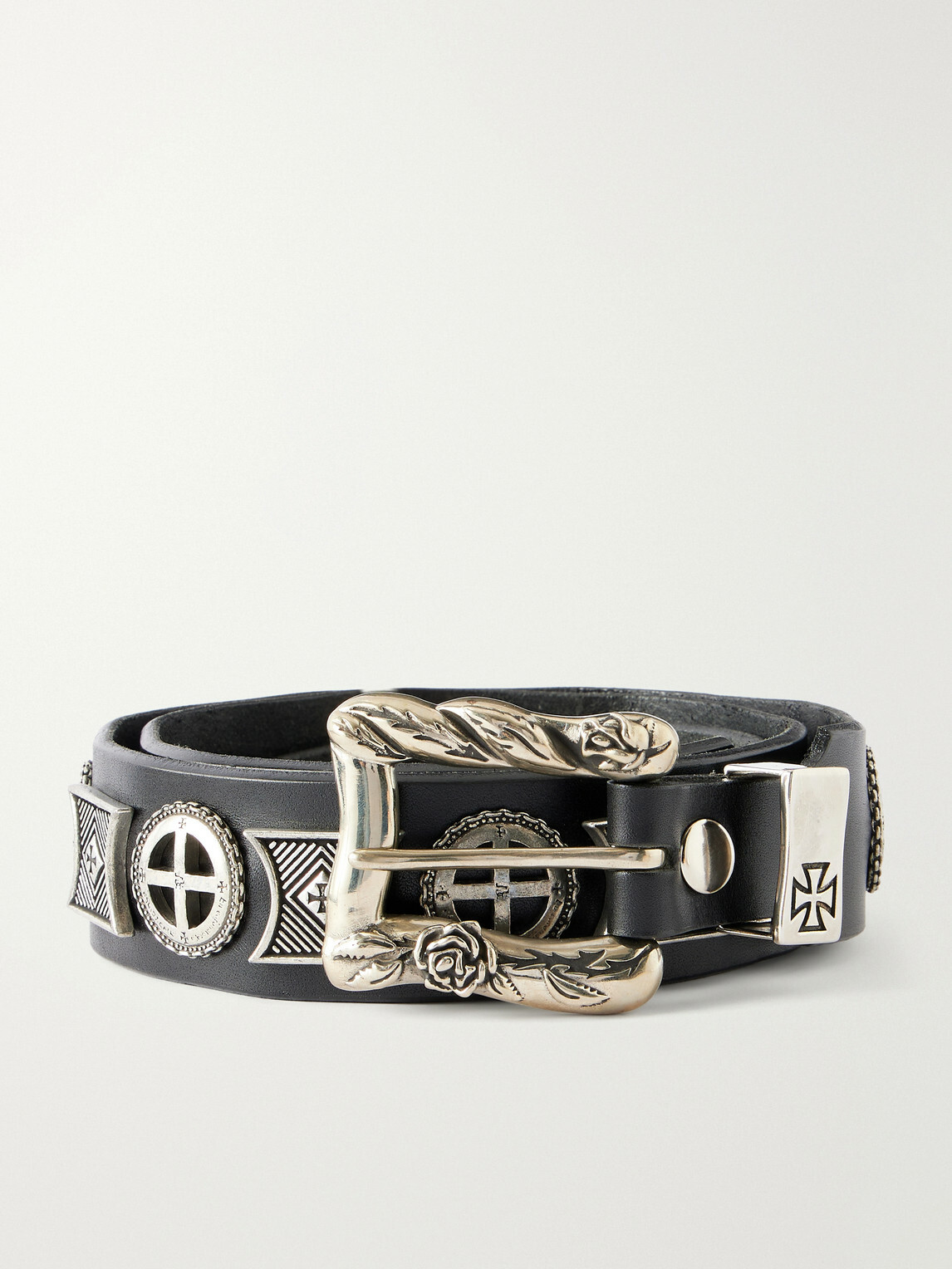 Enfants Riches Déprimés - Effigy 4cm Embellished Leather Blet - Black
