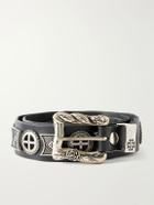 Enfants Riches Déprimés - Effigy 4cm Embellished Leather Blet - Black