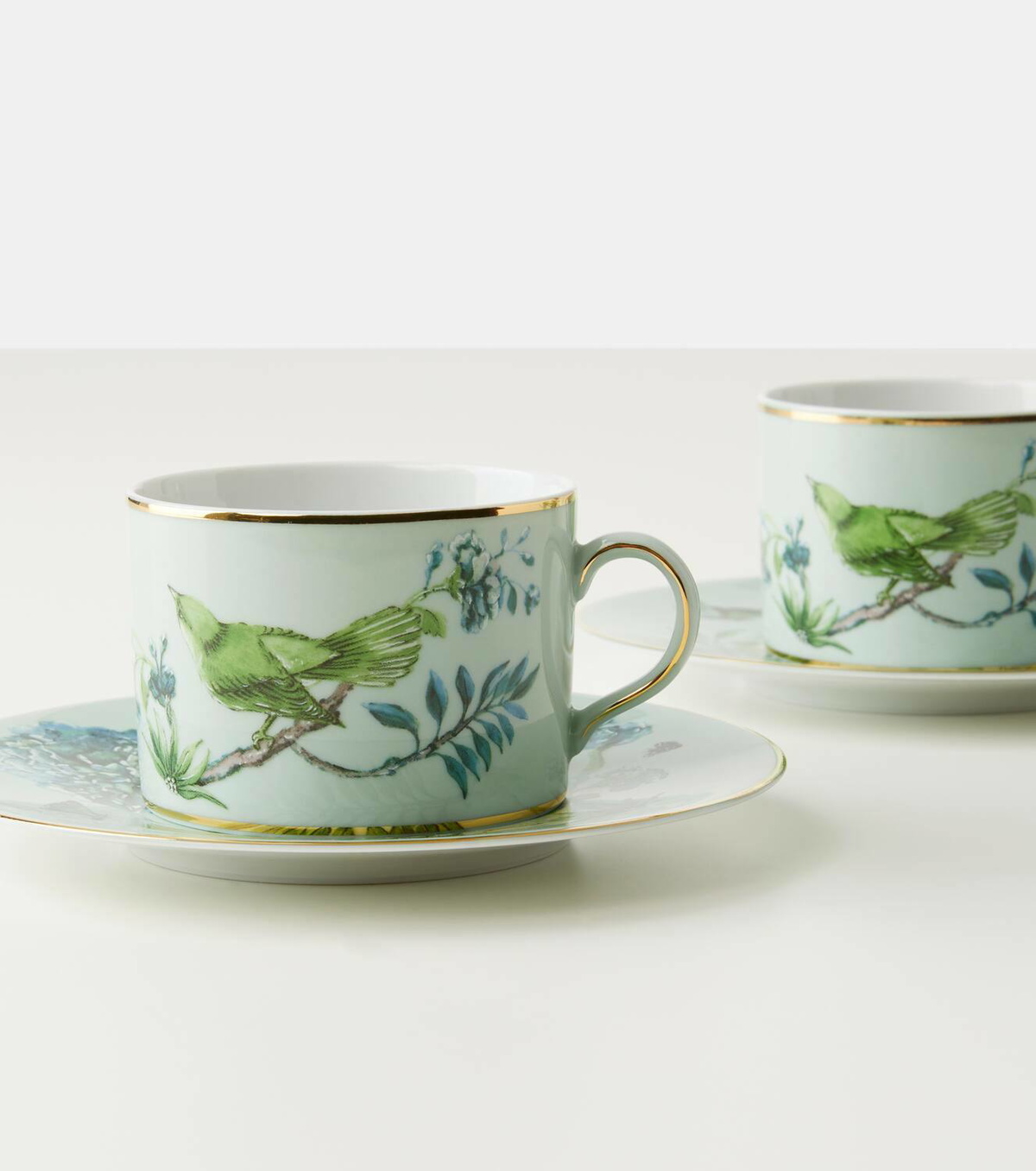 Aquazzura Casa Secret Garden set of 2 teacups and saucers