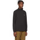 Champion Reverse Weave Black Small Script Logo Turtleneck