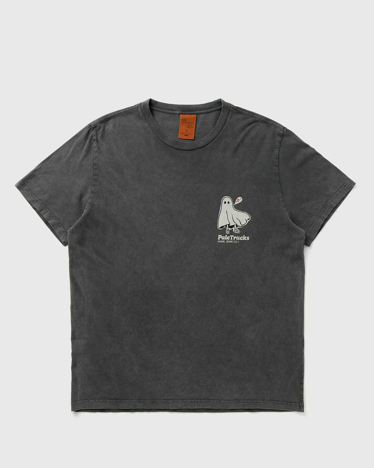 Nudie Jeans Roy Pale Tracks Tee Grey Mens Shortsleefe