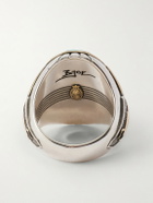 Jacques Marie Mage - Bo-Jo-Ring Sterling Silver, 18-Karat Gold and Apache Turquoise Ring - Silver
