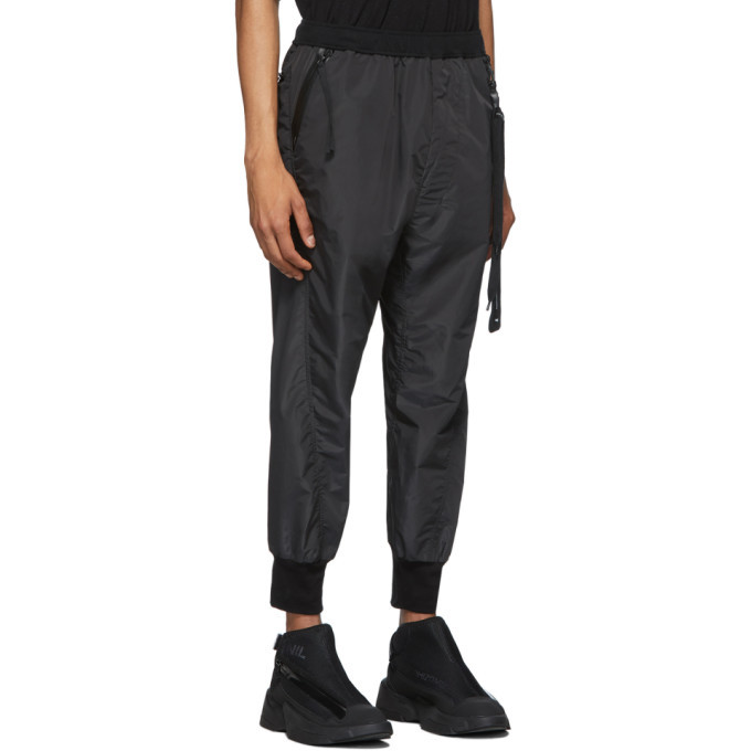 Julius Black Taffeta Track Pants Julius