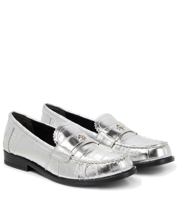 Photo: Tory Burch Perry metallic leather loafers