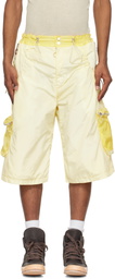 Charlie Constantinou Yellow Technical Cargo Shorts