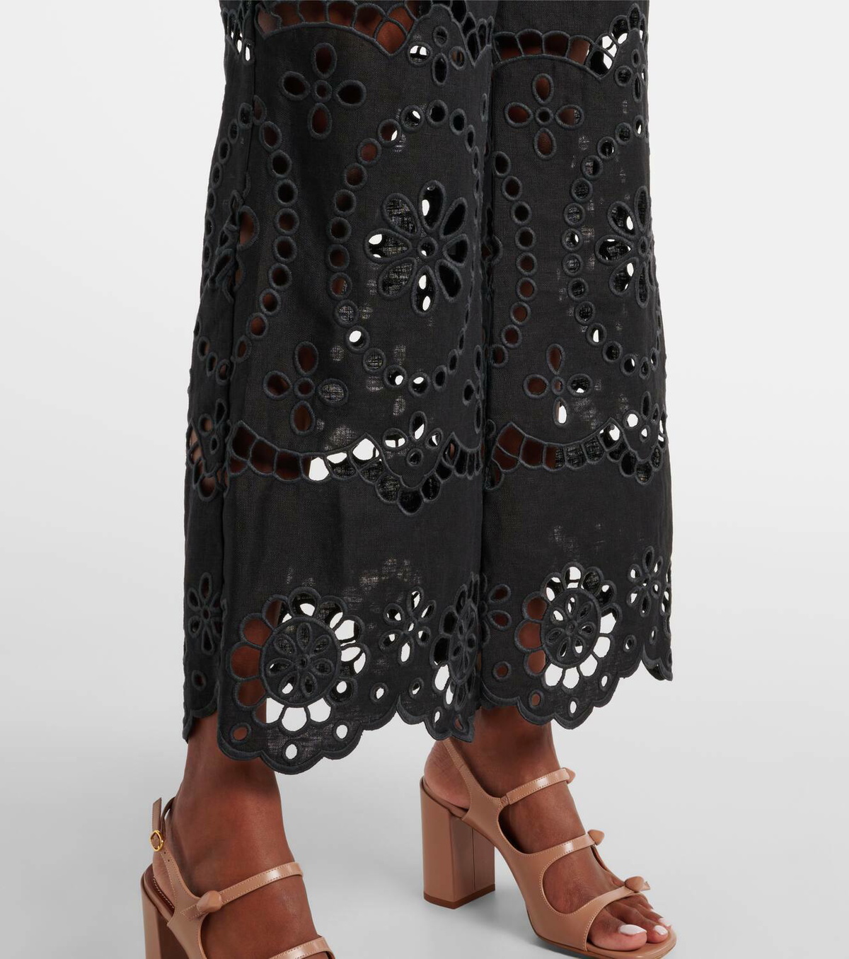 【Zimmermann】Pop embroidered linen wide-leg pants Zimmermann Pop embroidered linen wide-leg pants Zimmermann