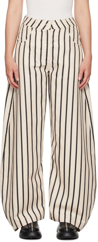 Photo: Henrik Vibskov Beige & Black Pipette Trousers