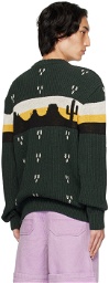 PHIPPS Green Intarsia Sweater