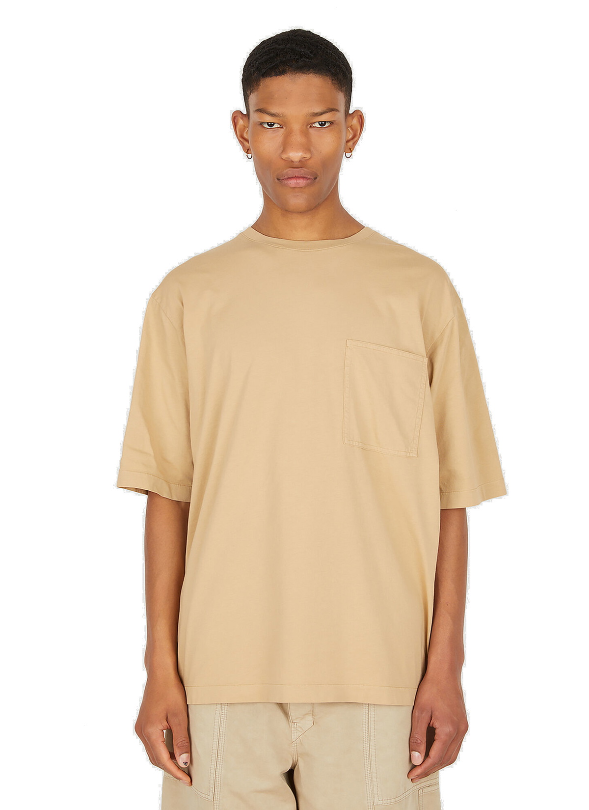 Boxy T-Shirt in Beige Lemaire