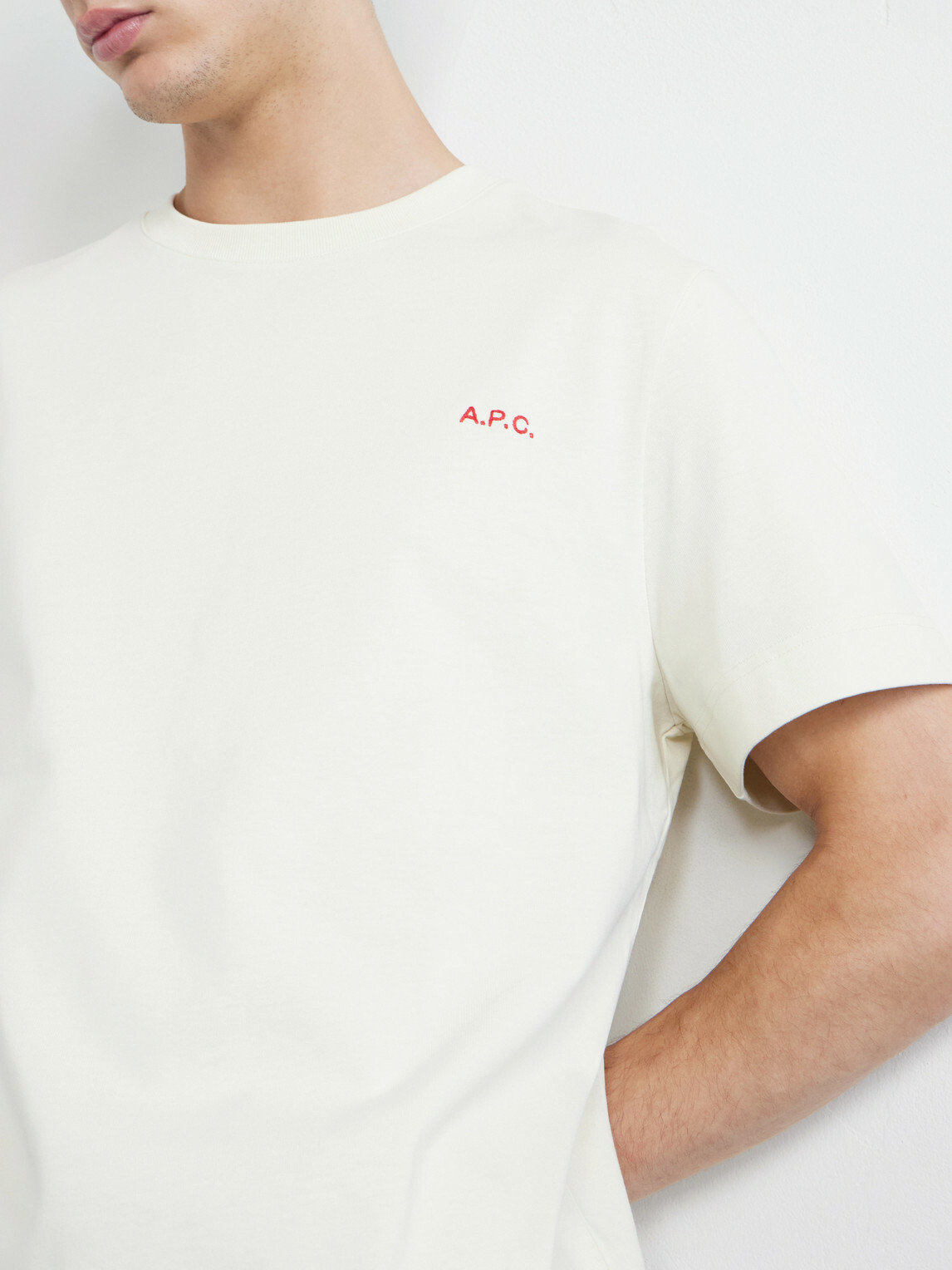 A.P.C. - Oliver Logo-Embroidered Cotton-Jersey T-Shirt - Neutrals