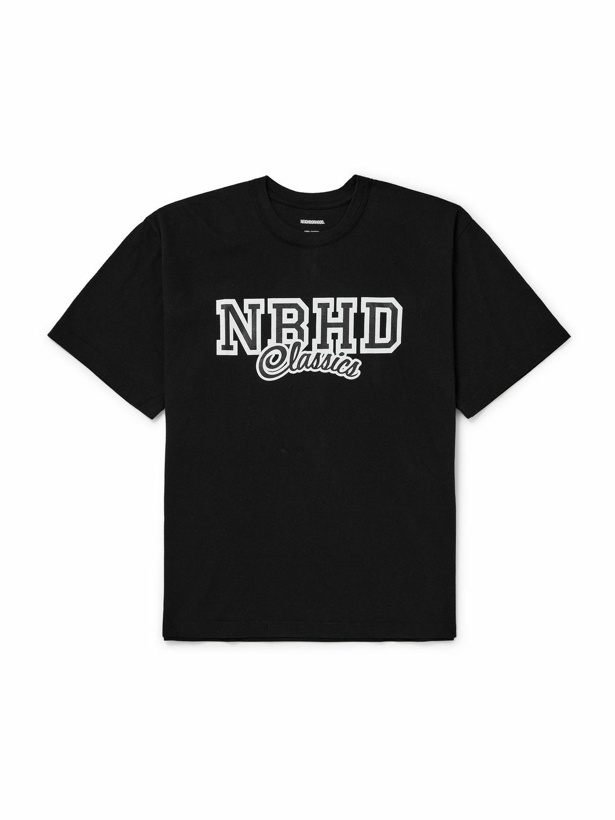 Photo: Neighborhood - Logo-Print Cotton-Jesey T-Shirt - Black