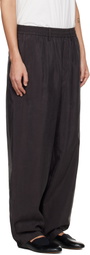 ssstein Brown Silk Nylon Track Trousers
