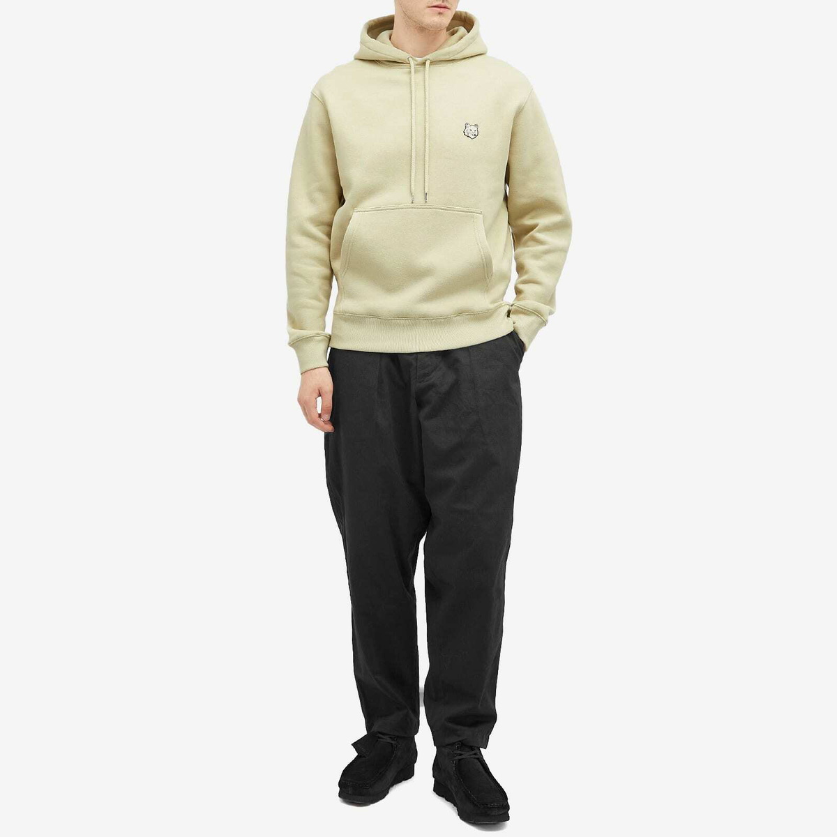 パーカー・フーディ *MAISON KITSUNE* Bold Fox Head Patch Comfort Hood Ash Tree M Maison Kitsuné Men's Bold Fox Head Patch Comfort Hoodie in