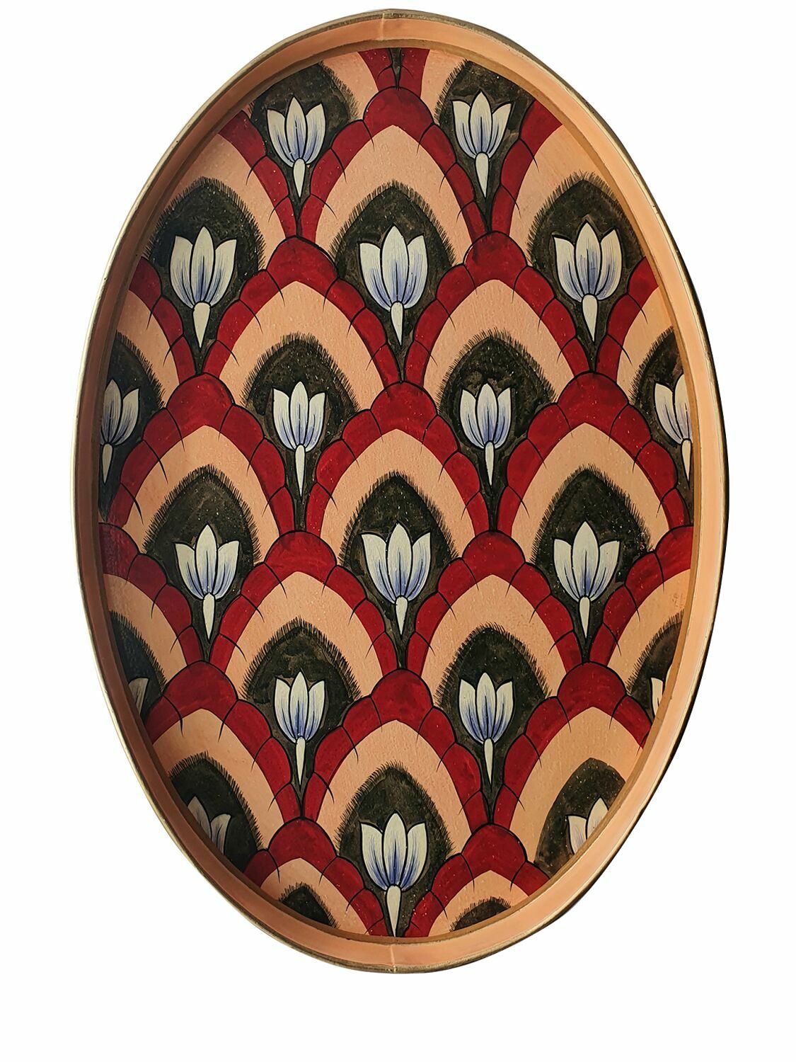 LES OTTOMANS Ikat Hand-painted Iron Tray