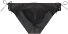 Ludovic de Saint Sernin Black Side Laced Leather Briefs