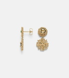Suzanne Kalan 18kt gold (750/1000) drop earrings with gemstones