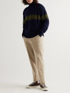 Anonymous ism - Striped Wool Rollneck Sweater - Blue