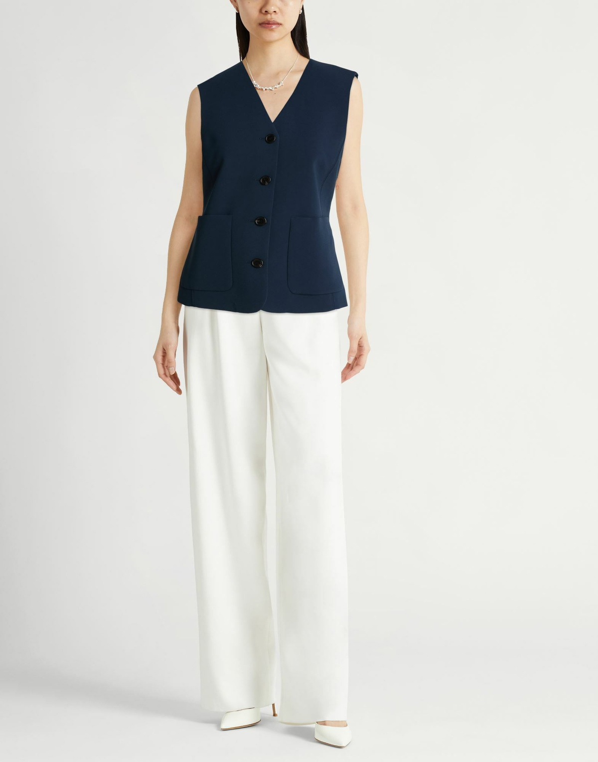 Theory Womens Tailored Vest in Navy
