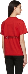 Givenchy Red Lace Insert T-Shirt