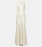 Nina Ricci Open-back satin maxi dress