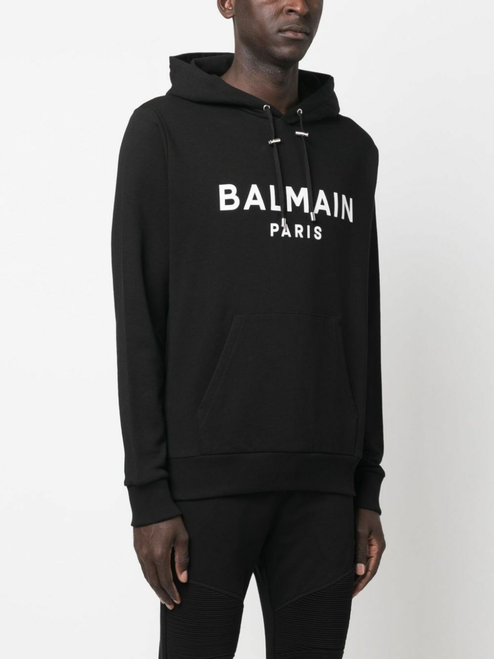 BALMAIN ロゴプリント パーカー Balmain Black Logo Print Hoodie Balmain