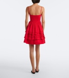 Ganni Ruffled cotton poplin minidress