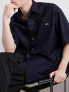 LOEWE - Anagram-Embroidered Cotton-Twill Shirt - Blue