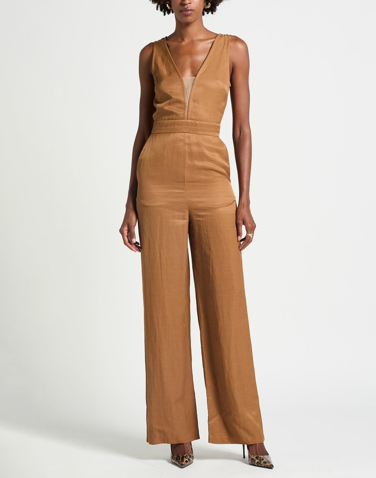 Alessia Santi Womens Jumpsuit Camel