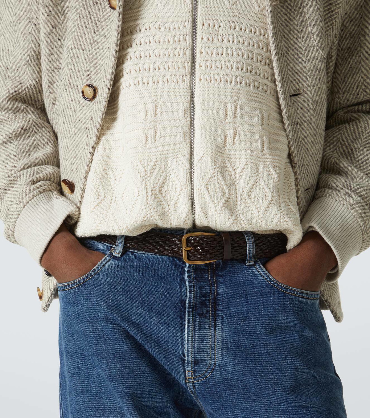 Brunello Cucinelli Braided leather belt