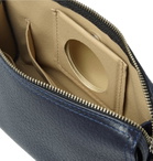 D R Harris - Grained-Leather Wash Bag - Blue