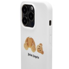 Palm Angels Men's Bear iPhone 14 Pro Case in White/Brown