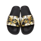 Versace Black and Gold Barocco Slides
