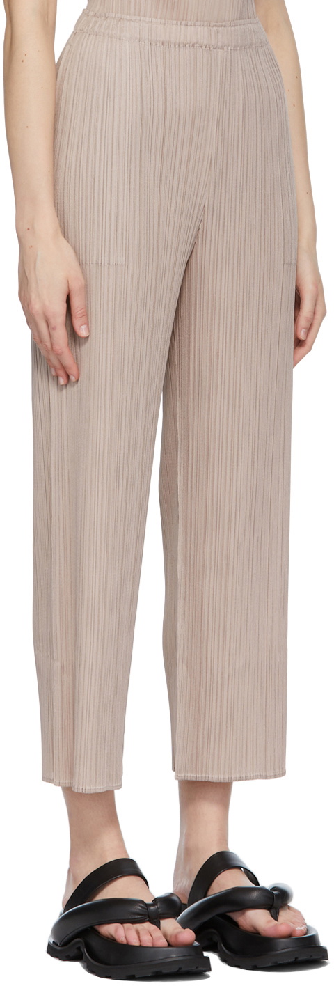 Pleats Please Issey Miyake Brown Monthly Colors April Trousers