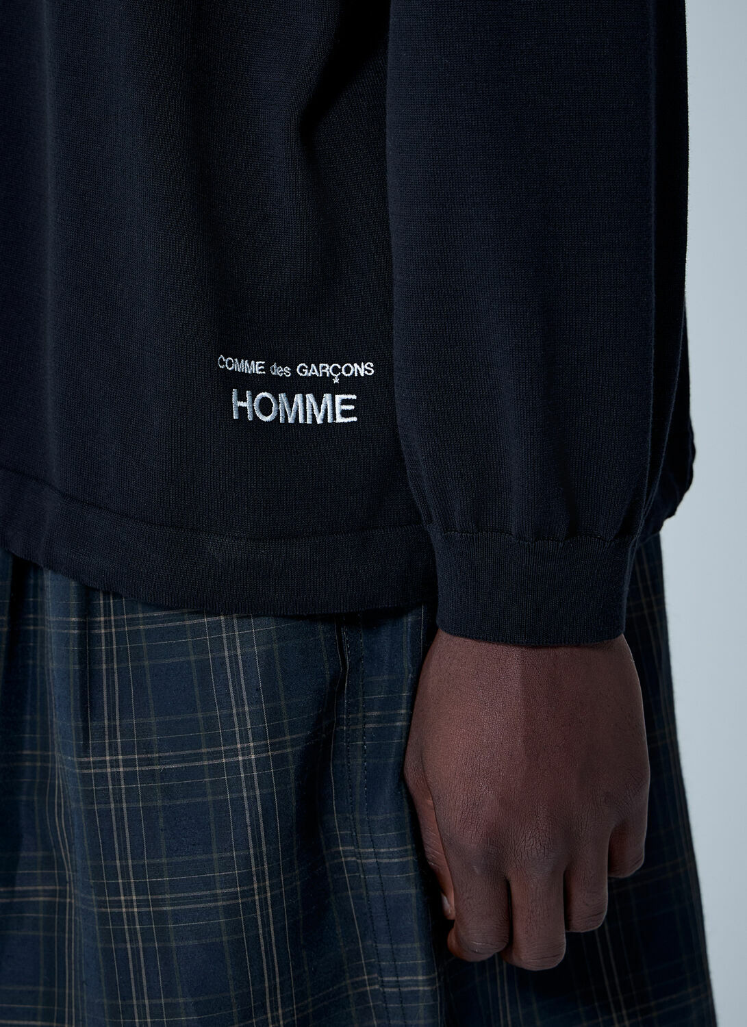 Comme des Garçons Homme Logo Print Cotton Sweater