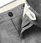 De Petrillo - Mergellina Slim-Fit Mélange Linen Suit Trousers - Gray