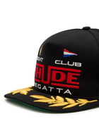 Rhude Regatta Embroidered Cotton cap - Black - One Size