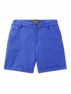 Loro Piana Kids - Nevin Antigua Linen Bermuda Shorts - Blue