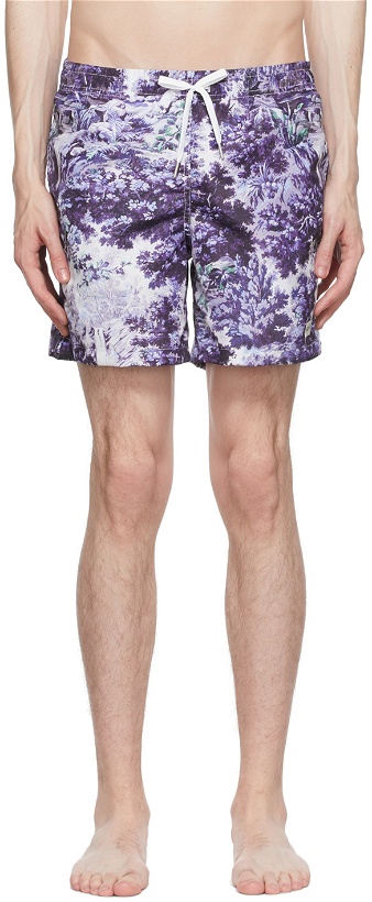 Photo: Bather Purple Polyester Swim Shorts