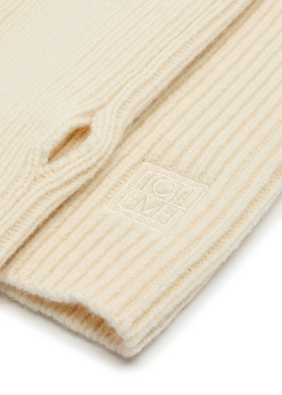 Toteme Wool-blend Fingerless Gloves - White - One Size