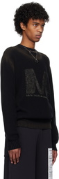 MM6 Maison Margiela Black Crewneck Sweater