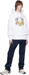 Versace Jeans Couture White V-Emblem Garden Hoodie