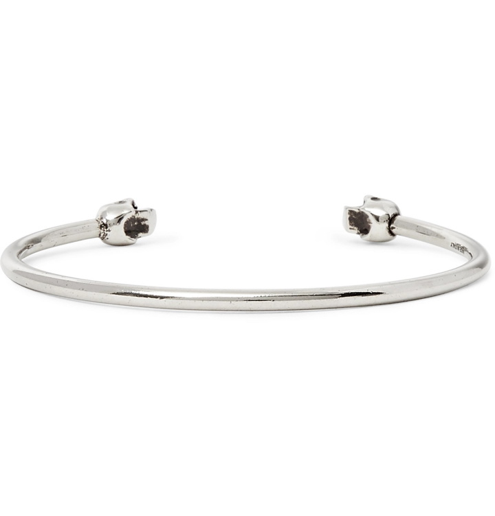 Photo: Alexander McQueen - Skull Silver-Tone Cuff - Silver