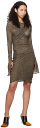 Jade Cropper Khaki Ruched Midi SKirt