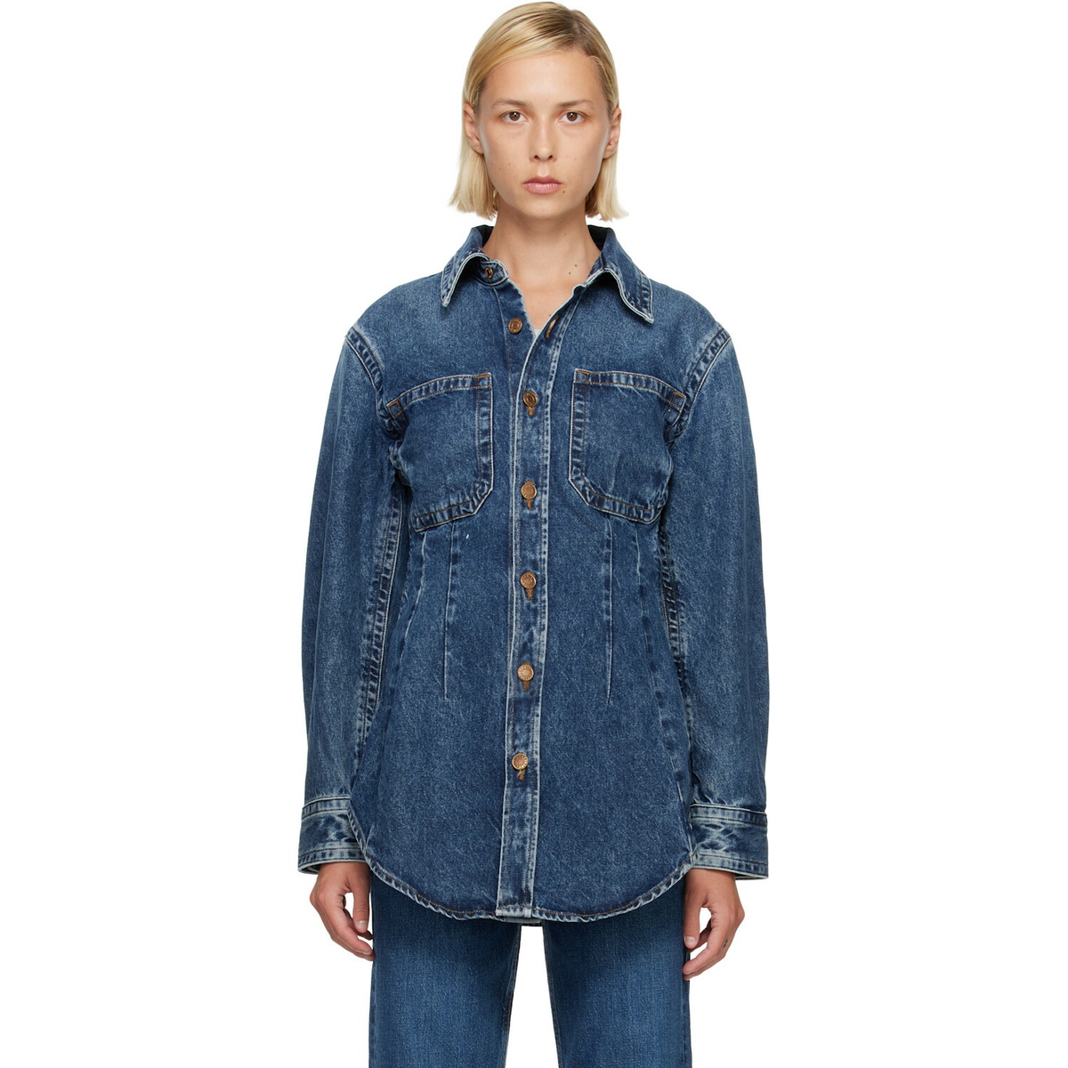 AGOLDE Blue Wilma Denim Shirt